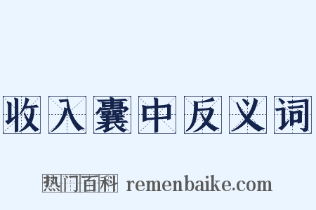 收入囊中反义词是什么意思的图片